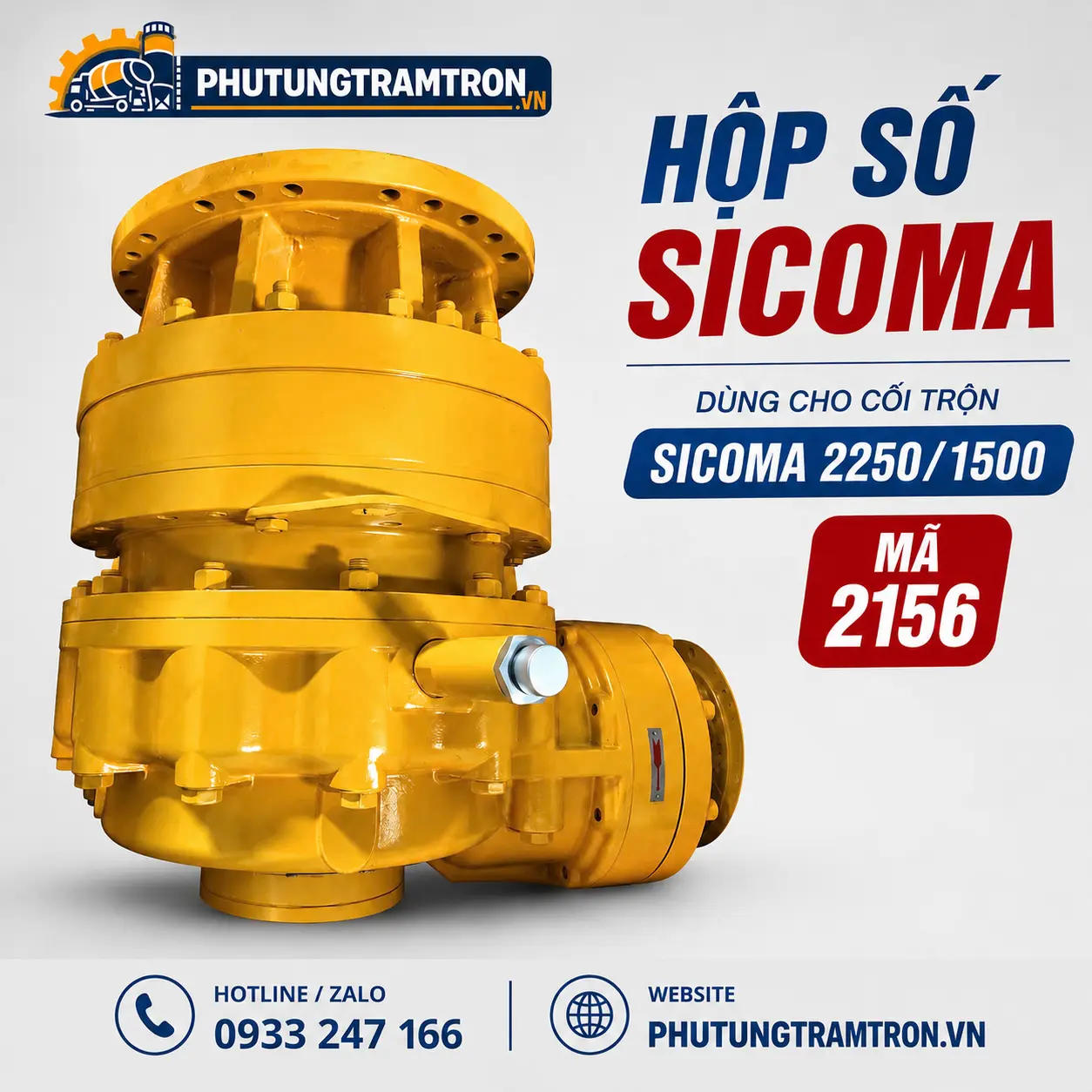 Hộp số cối trộn Sicoma 2250/1500